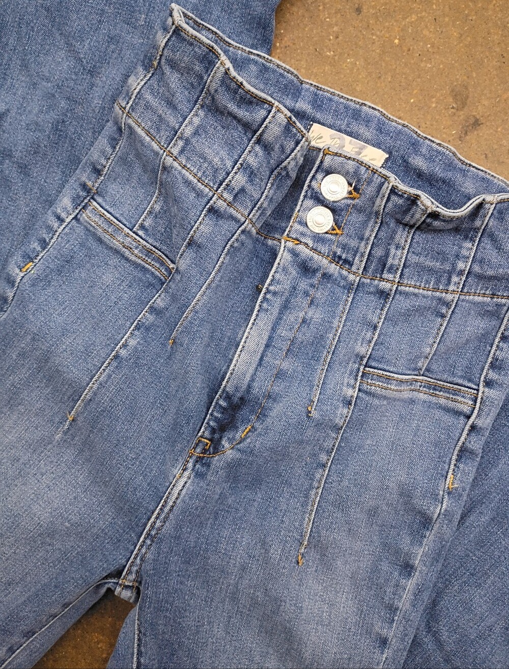 High Waist Blue Denim Jeans